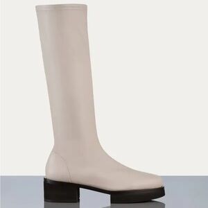 Frame Le Remi knee high boots in cream size 36.5